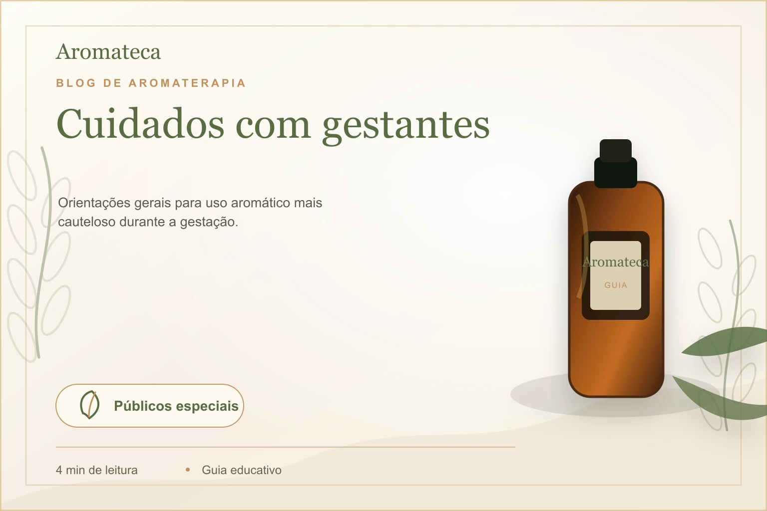 Capa do blog Aromateca para o artigo Cuidados com gestantes